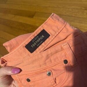 J. Crew Peach Skinny Ankle Denim